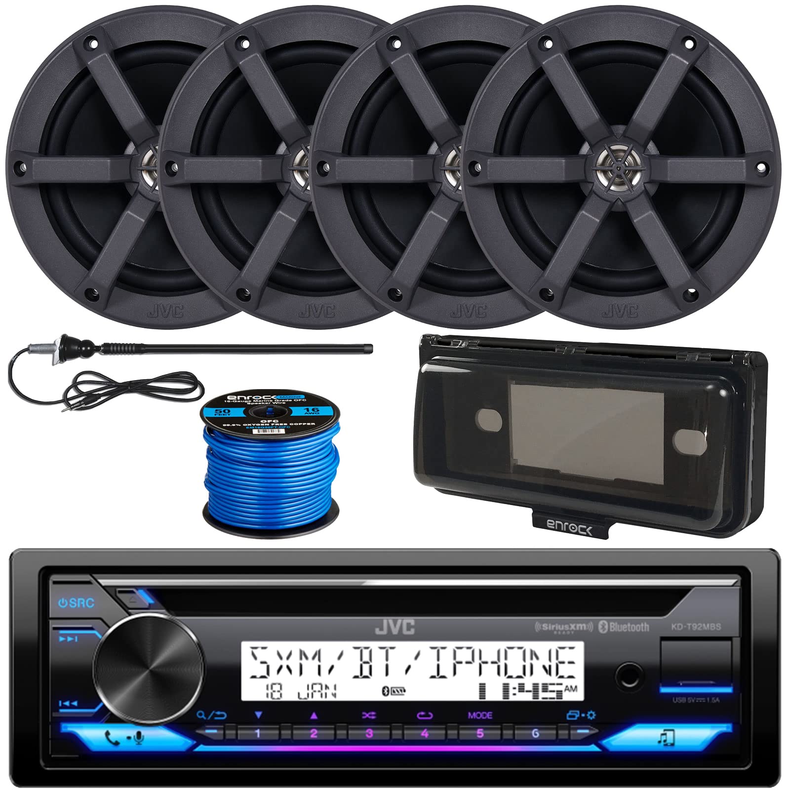 Amazon.com: JVC in-Dash Marine Bluetooth USB AUX AM/FM Radio